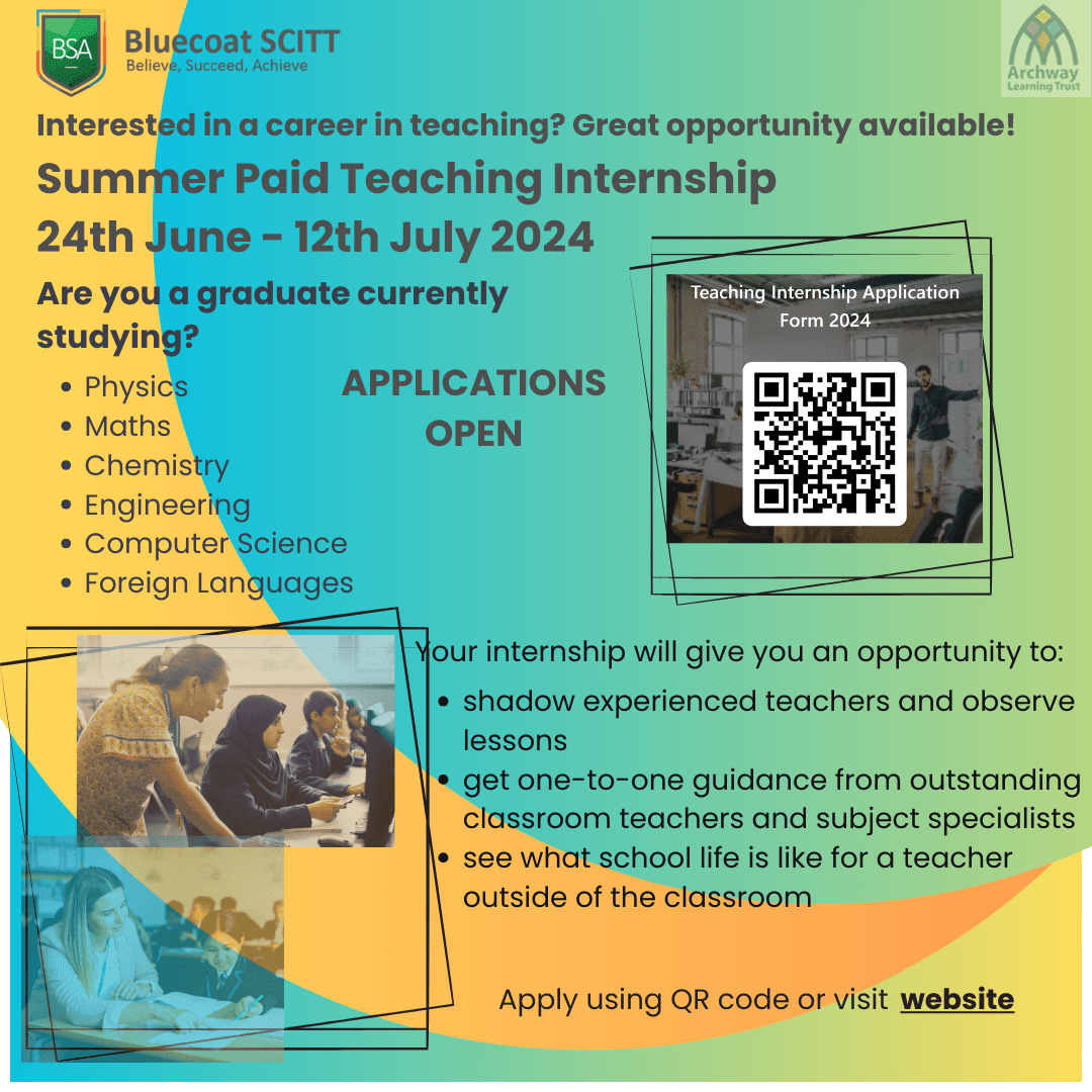 Teaching Internship Programme Bluecoat SCITT Alliance